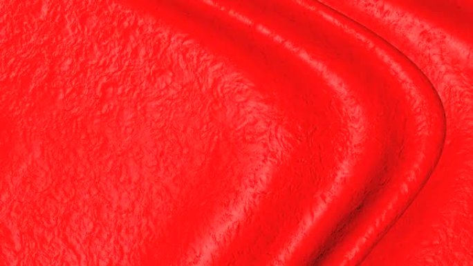 红色纹理画布的熔化波。
