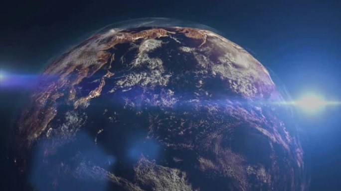 技术地球星球星云三维动画片头开场