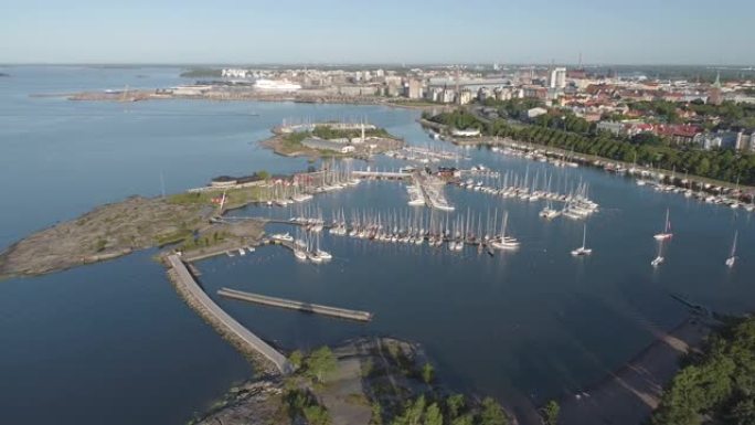 赫尔辛基帆船俱乐部的鸟瞰图