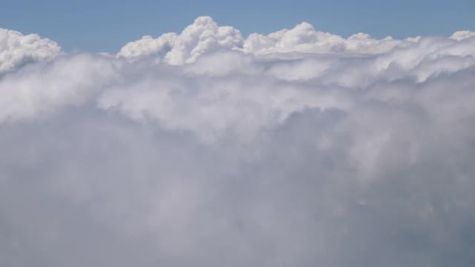 日间aircarft乘客窗口视图白云空中全景4k瑞士