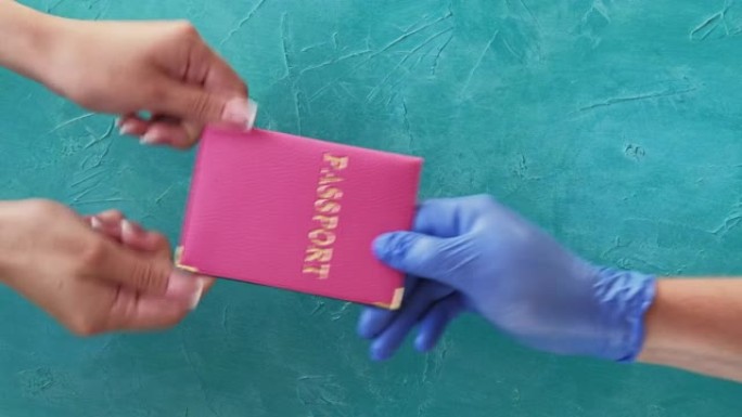 机场登记旅行安全手套护照