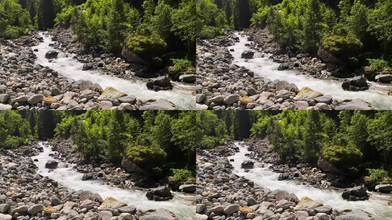 野生山溪森林海氧吧瀑布溪流水