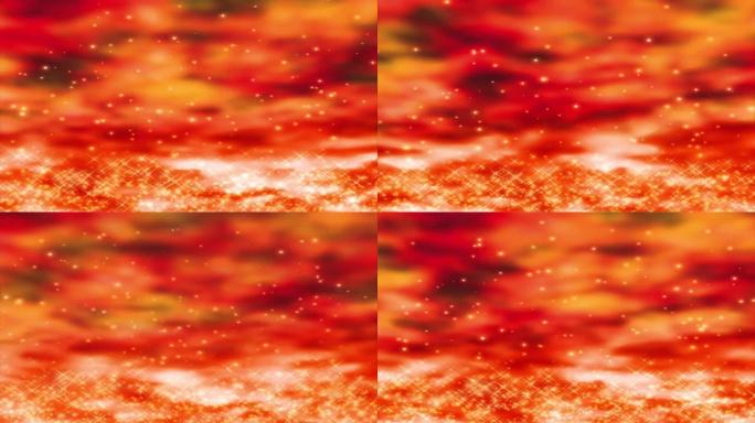 红色天空粒子循环动画