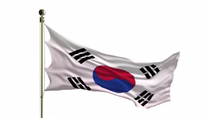 4K格式的韩国国旗特写