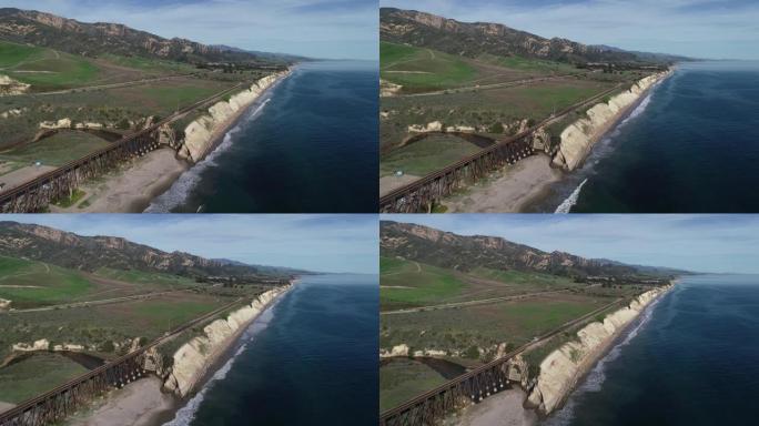 加维奥塔海滩点概念加州无人机视图