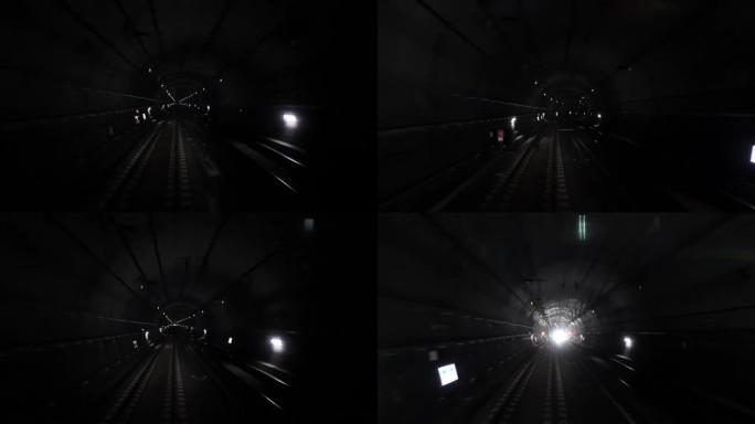 地铁效果10-以10倍速度行驶的快速地铁正面图像