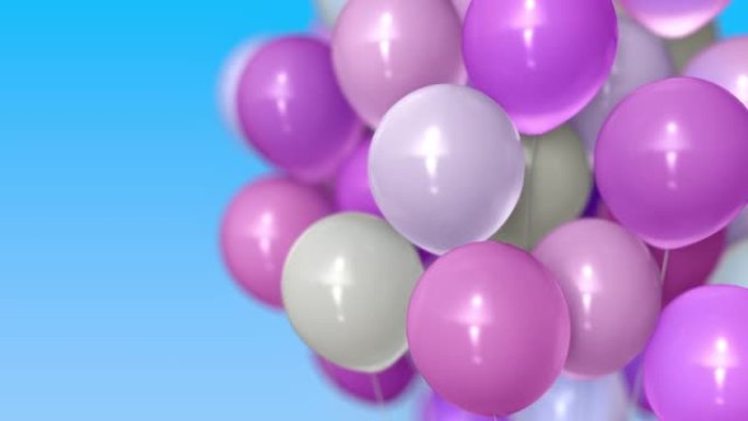 一堆粉红色和白色的氦气球