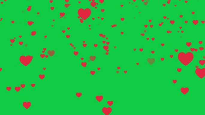 黑色背景上的社交爱心图标符号动画。心-情人节的概念。带阿尔法通道的4k运动视频。