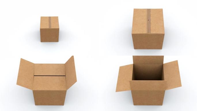 纸箱发送各种产品，电脑生成。货物安全运输的概念。技术背景的3d渲染