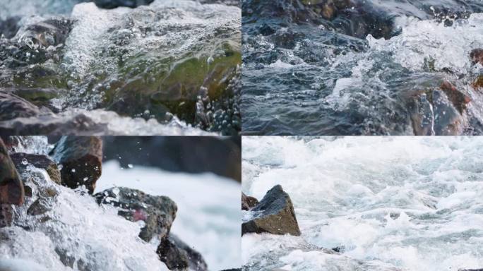 河水 小河 溪流 水浪 浪花 水花 浪涛