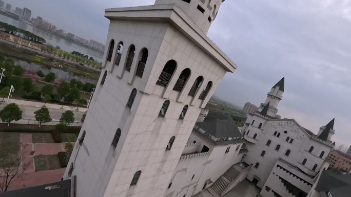 武汉DE未来港新天鹅堡城堡穿越机航拍3