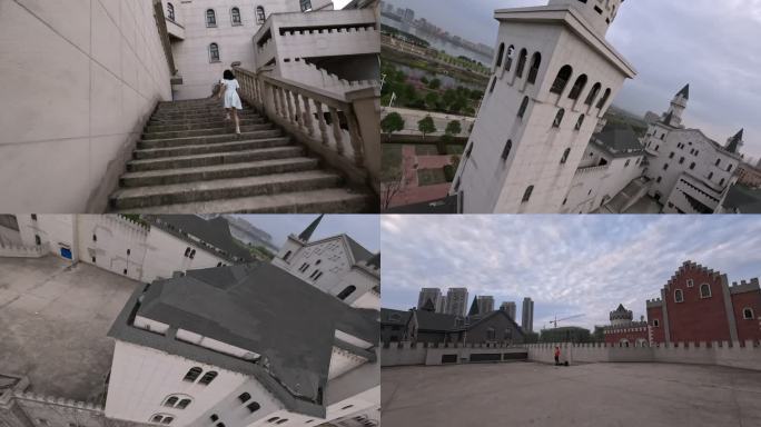 武汉DE未来港新天鹅堡城堡穿越机航拍3
