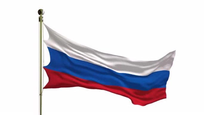 特写的俄罗斯国旗在4K