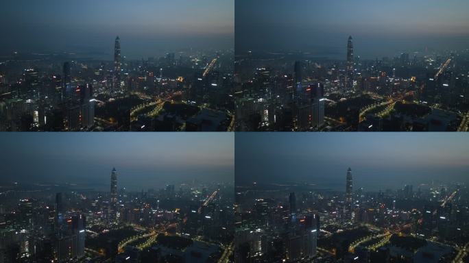 深圳市民中心大气航拍4K