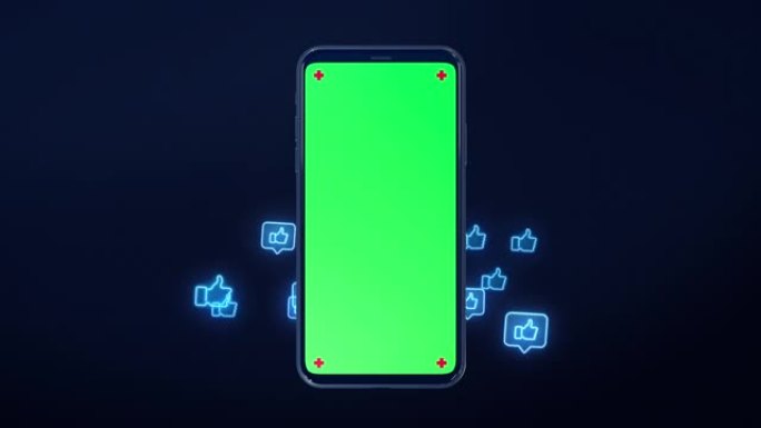 手机绿屏打开社交网络样图标