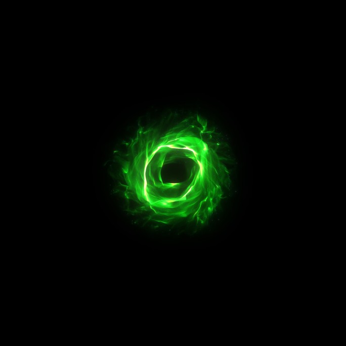 绿色魔法能量螺旋漩涡带通道