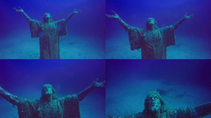 马耳他帝国鹰残骸附近的耶稣基督雕像