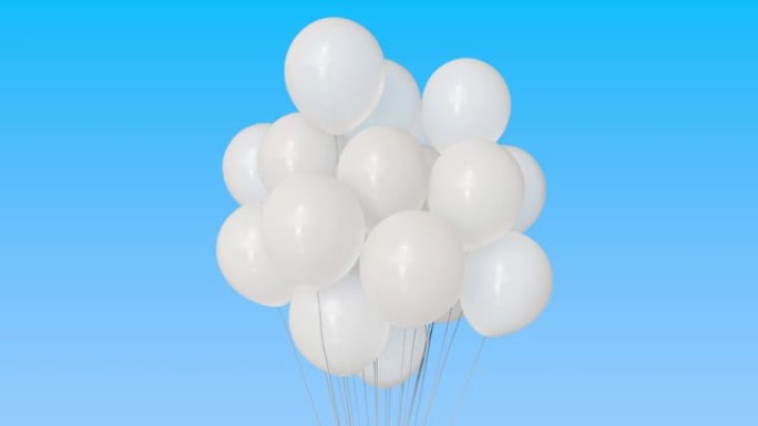 制作一堆白色气球