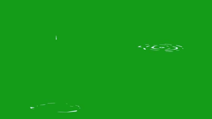 落水滴运动图形与绿屏背景