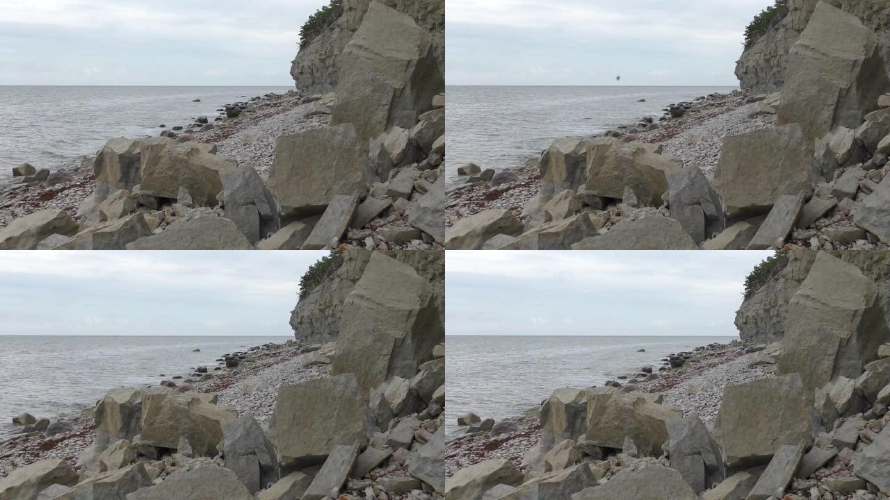 Panga cliff，爱沙尼亚萨雷马岛的最高虚张声势
