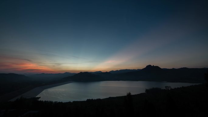 太河水库星空+夜转日出