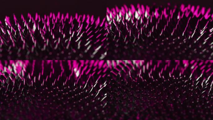 在钕磁铁的作用下，铁磁流体物质上的磁性和粉红色光可以产生令人印象深刻的视觉效果。VJ，科幻小说和抽象