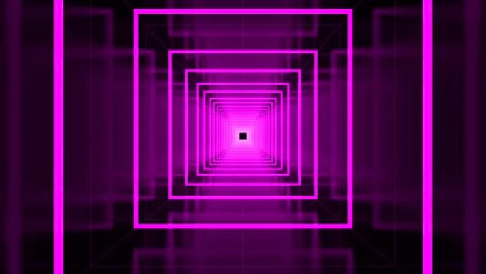 抽象霓虹粉色框架背景隧道
