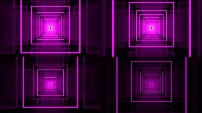 抽象霓虹粉色框架背景隧道
