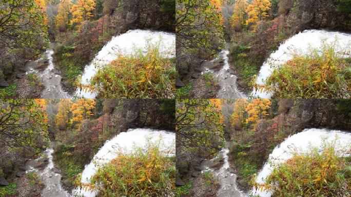 秋天在加拿大安大略省的Borers瀑布