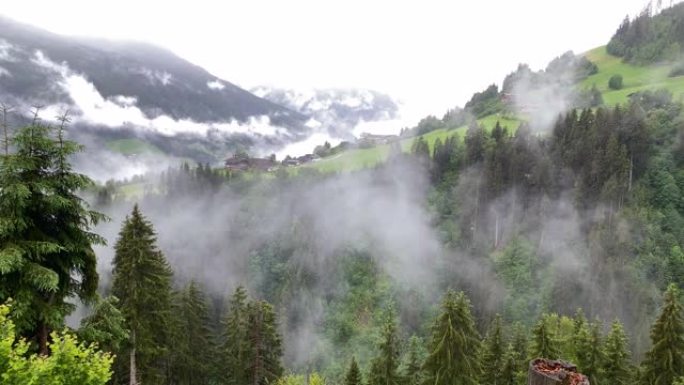 有雾的山地景观唯美自然美丽风景大气意境