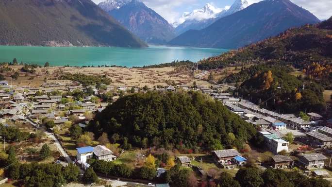 林芝石头房 巴松错石头房 旅游景区村庄