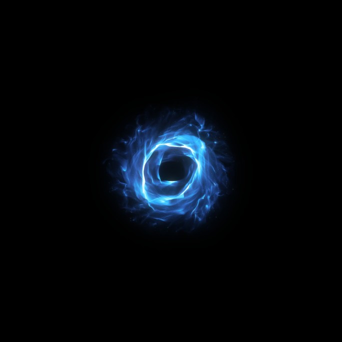 蓝色魔法能量螺旋漩涡带通道