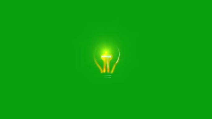 发光灯泡绿色屏幕运动图形
