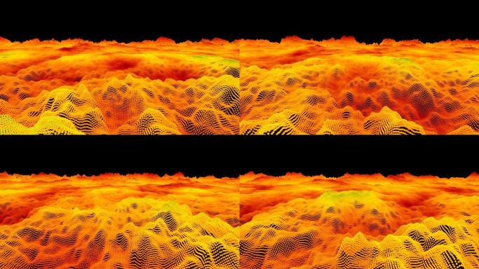 未来抽象火光火焰飞越波形声音音频音乐球振荡，可视化波技术数字表面