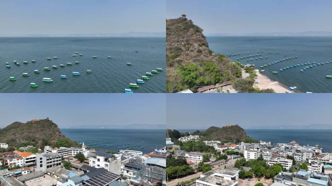 航拍抚仙湖禄充风景区