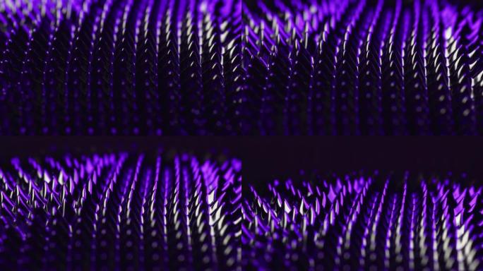 在钕磁铁的作用下，铁磁流体物质上的磁性和紫光可以产生令人印象深刻的视觉效果。VJ，科幻小说和抽象艺术