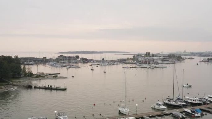 赫尔辛基帆船俱乐部的鸟瞰图