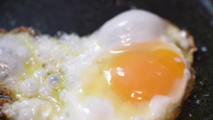 煎蛋荷包蛋油炸蛋视频素材