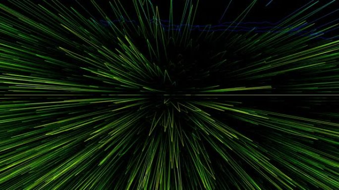音乐音效。绿色抽象波景观渲染，3D调制。具有移动数字线条的现代几何背景。丰富多彩的未来动画。