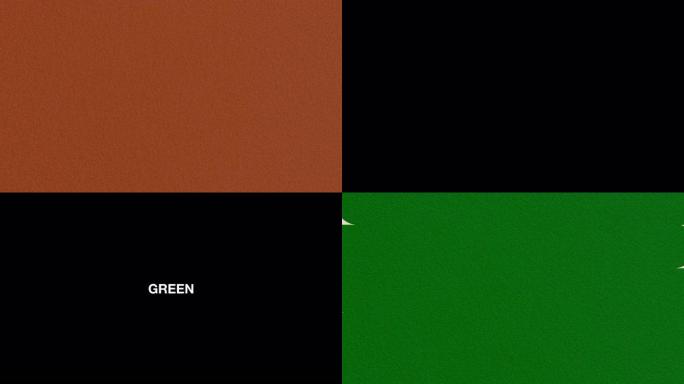 酷过渡视频素材集。棕色和绿色，2种3种图案。6件套。黑色背景。