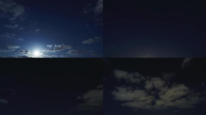 夜空的景色夜空延时摄影