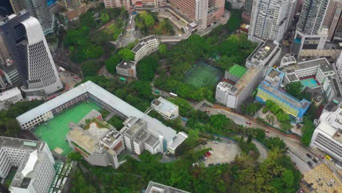 香港4k日间城市景观空中俯拍全景