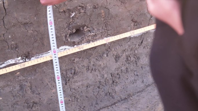 考古测量 用卷尺测量 测量工作B016