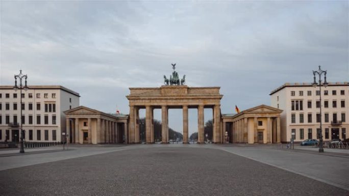 德国柏林勃兰登堡门的日间过度