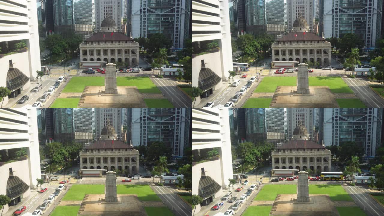 延时-立法会大楼及战争纪念馆香港日影变化