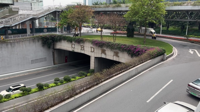 广州珠江新城CBD隧道入口