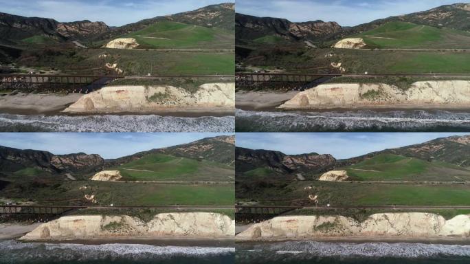 加维奥塔海滩点概念加州无人机视图