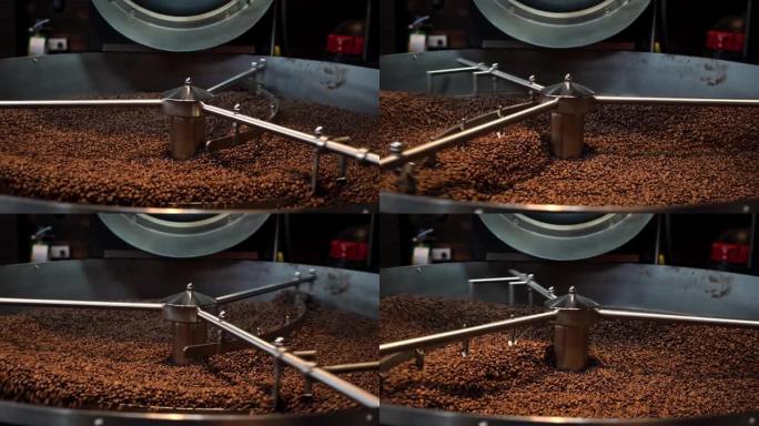 咖啡焙烤器是旋转咖啡豆以冷却降低焙烤过程中的温度