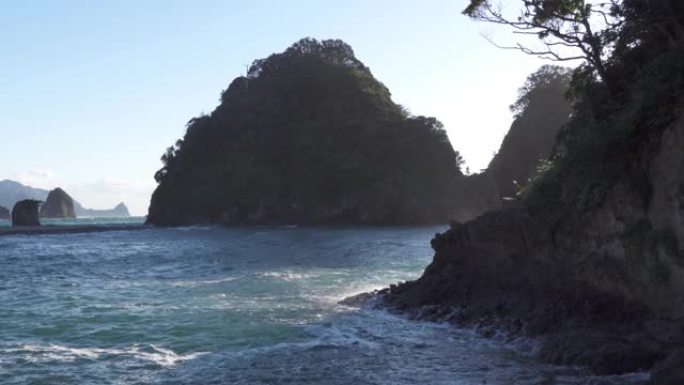 日本静冈县伊豆半岛西海岸的海浪