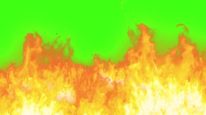 绿屏背景VFX视频元素上的另一个又大的火焰